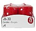 Pack de 4 velas de color rojo especial Navidad, actuel.