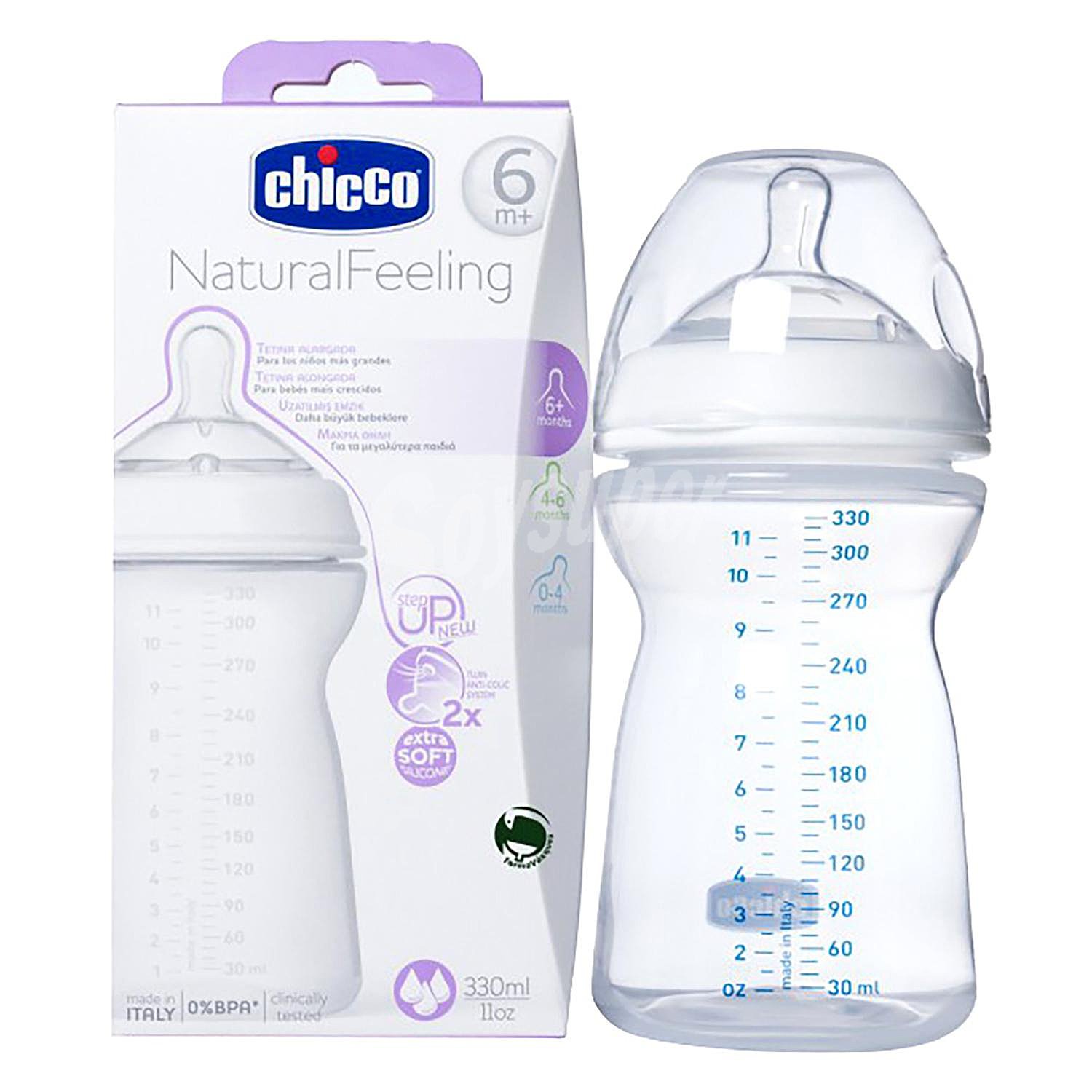 Biberón de Flujo Rápido +6m naturalfeeling Chicco