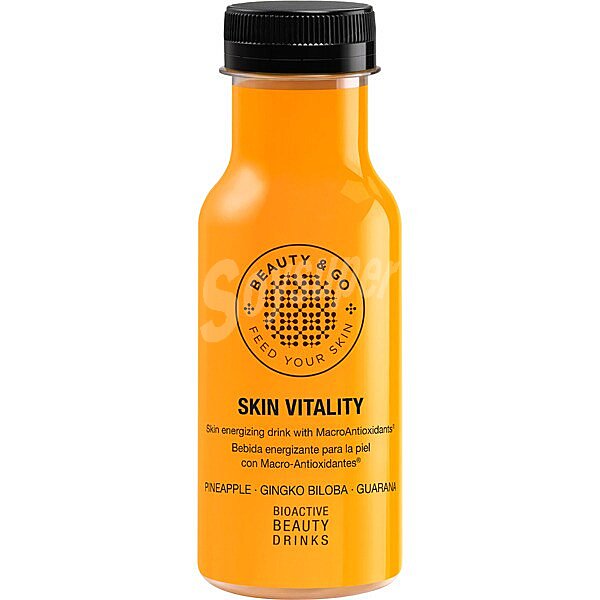 Bebida Vitality energizante para la piel con Macro-Antioxidantes botella 25 cl