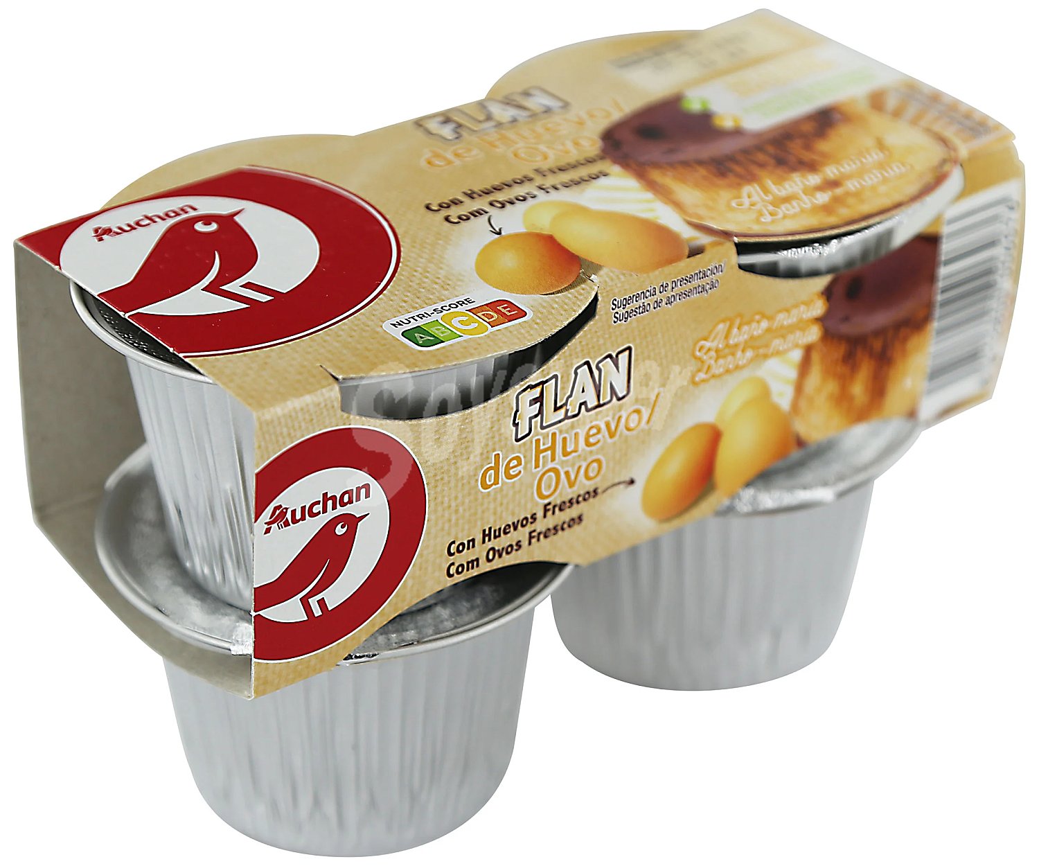 Producto alcampo Flan de huevo elaborado al baño maria, con huevos frescos producto alcampo