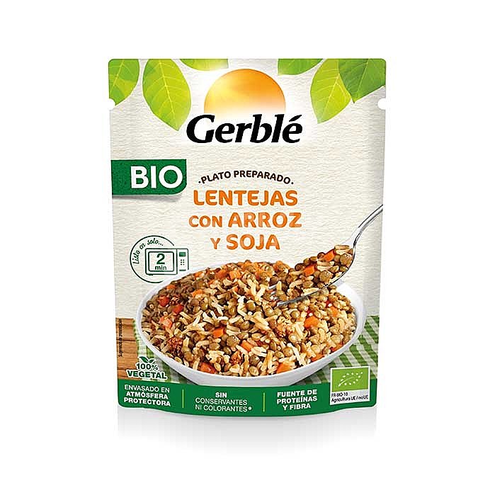 Lentejas con arroz y soja biológicos (platos preparados) Ecológico gerblè