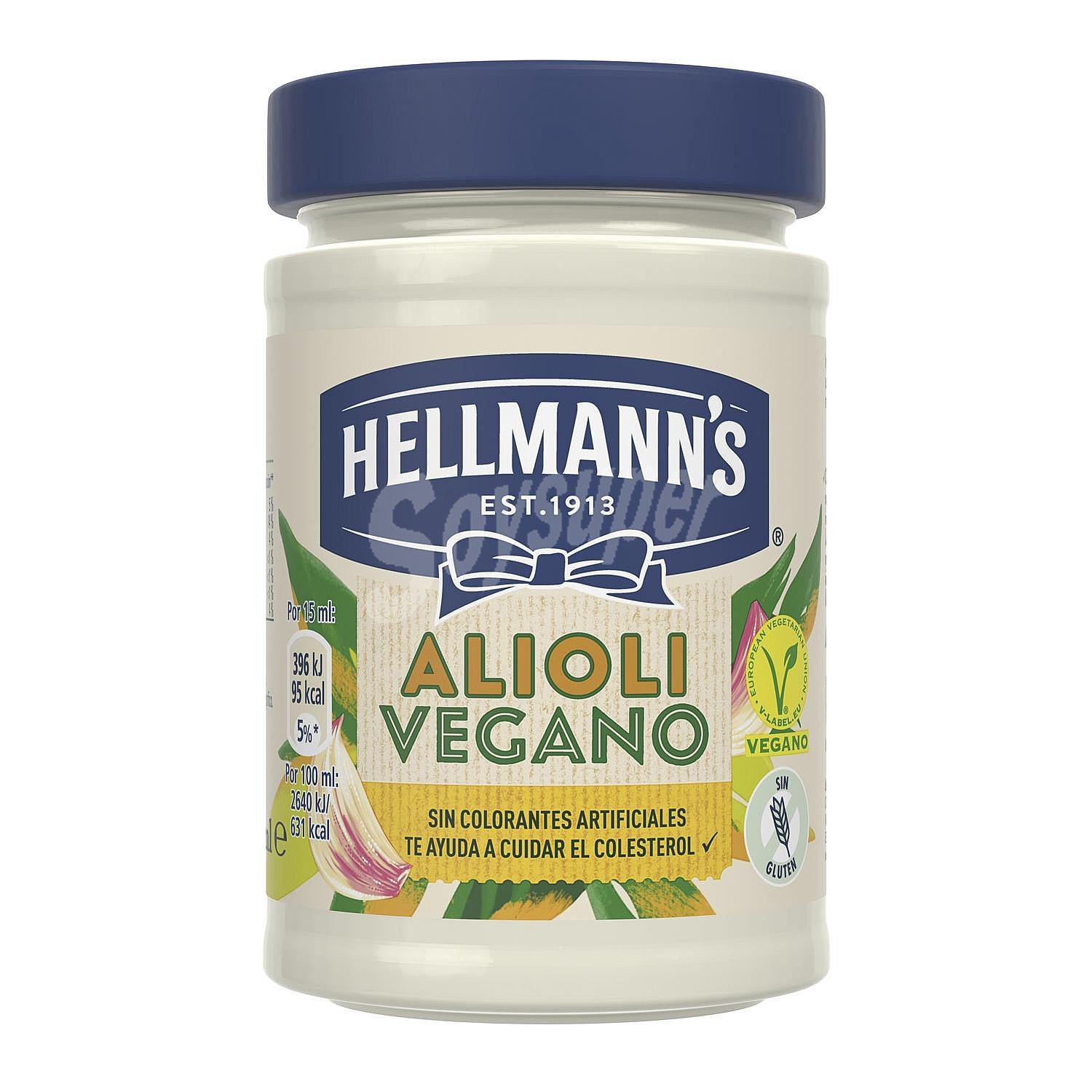 Salsa Alioli vegano Hellmann's sin gluten