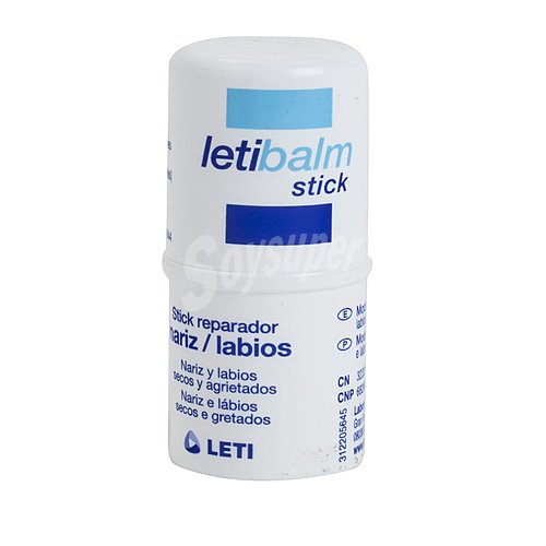 Stick reparador para nariz y labios secos y agrietados