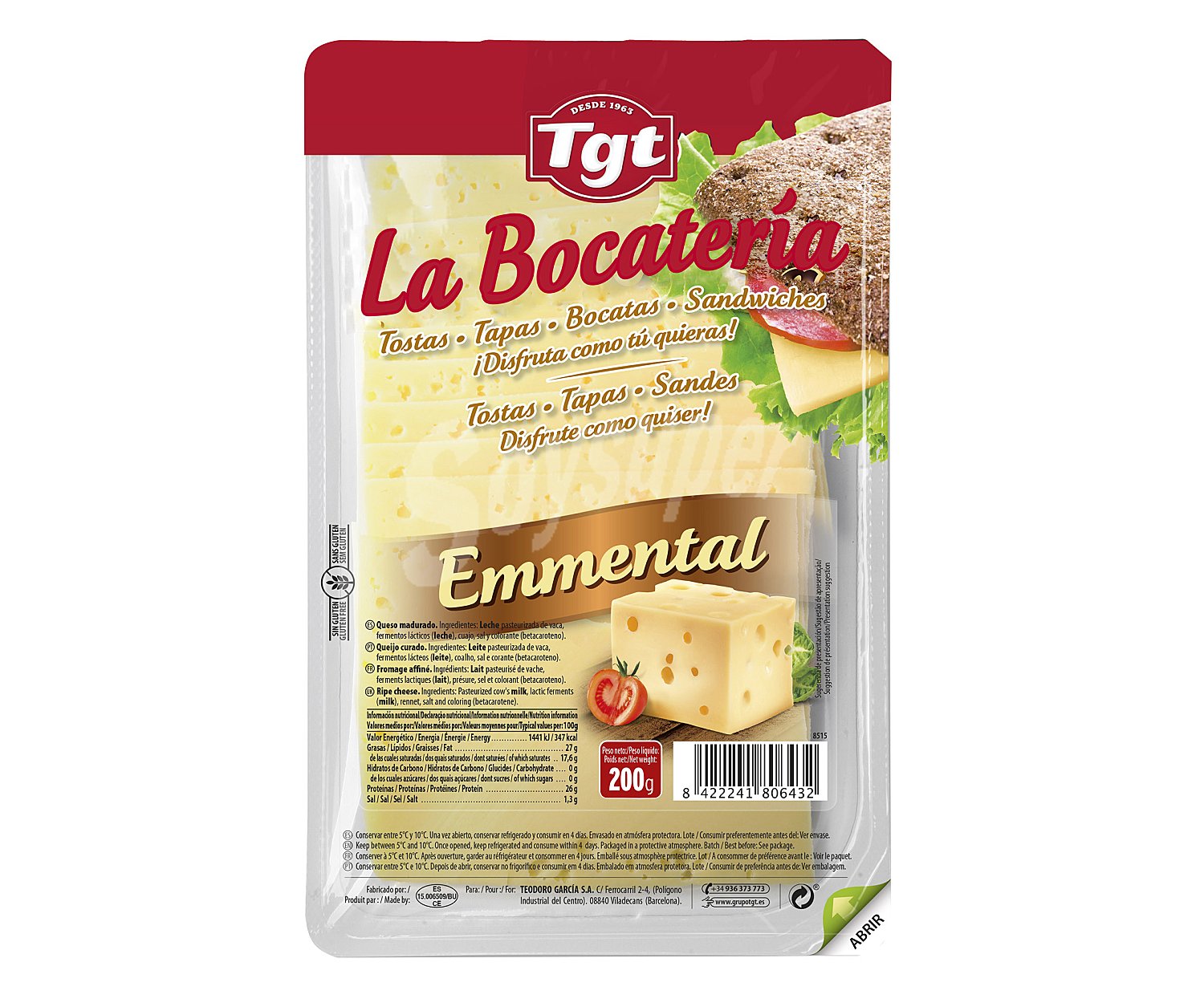 Flor de burgos Queso en lonchas emmental flor de burgos la bocatería