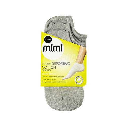 Calcetines invisibles para mujer mimi Footy, color gris, talla 35/38