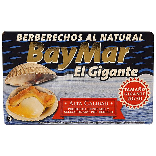 Baymar Berberechos al natural El Gigante 20/30 piezas baymar