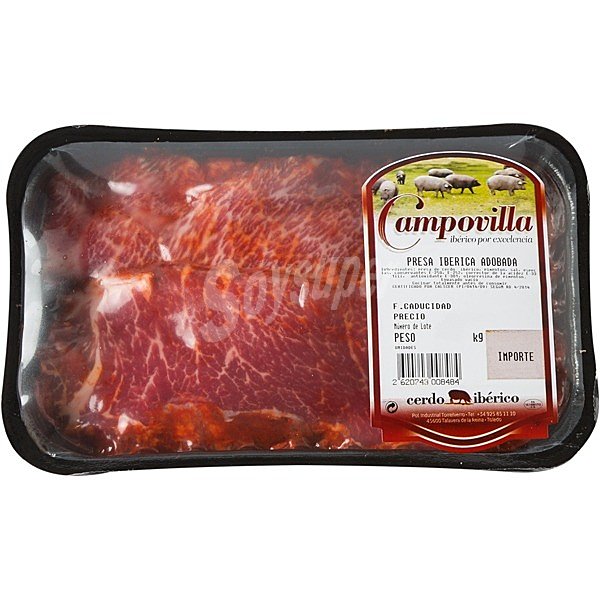 Presas adobadas de cerdo ibérico peso aproximado