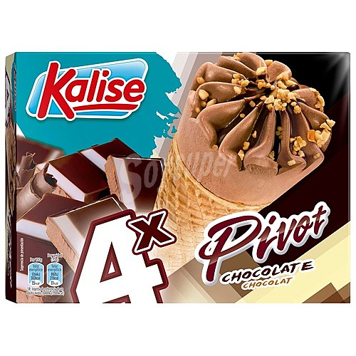 Kalise Cono de helado de chocolate con croncanti de almendra kalise Pivot