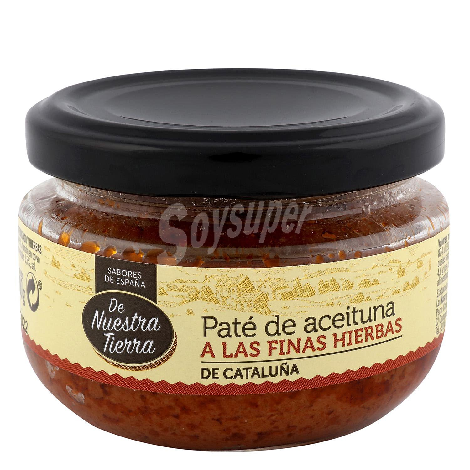 Paté de aceitunas a las finas hierbas De Nuestra Tierra