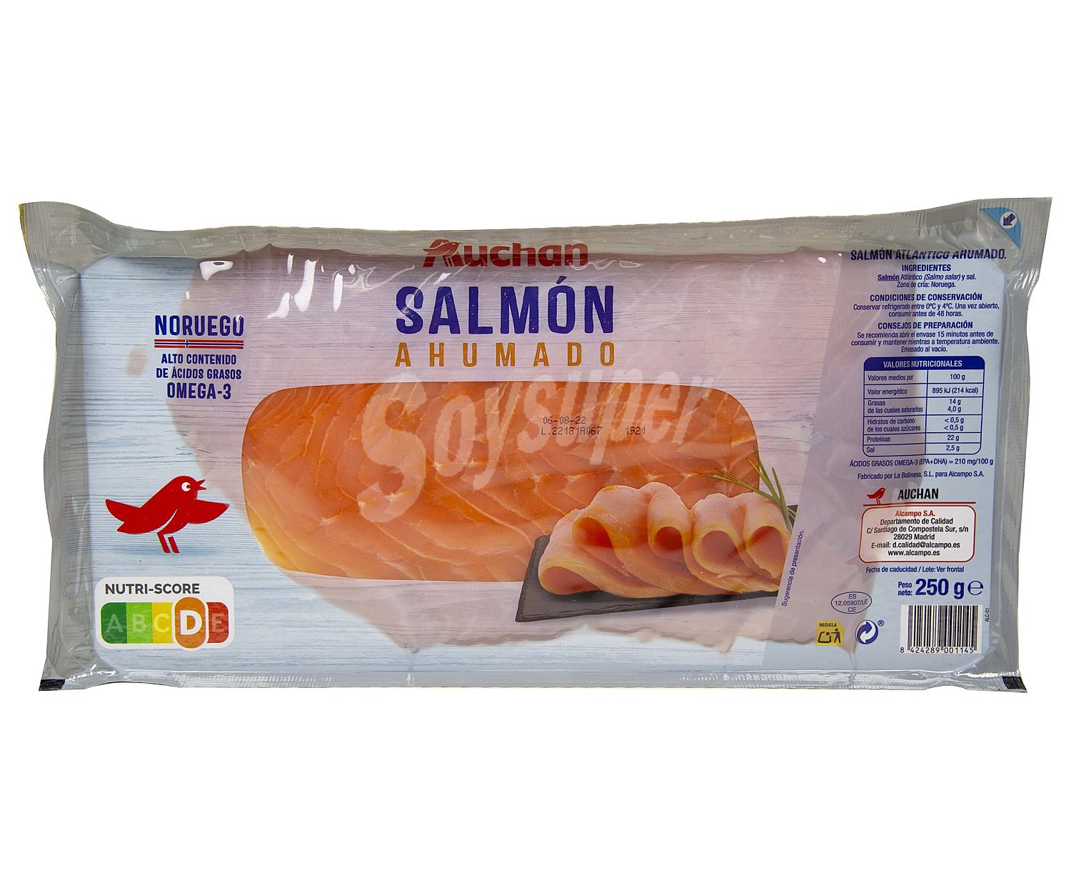 Producto alcampo Salmón ahumado Noruego producto alcampo