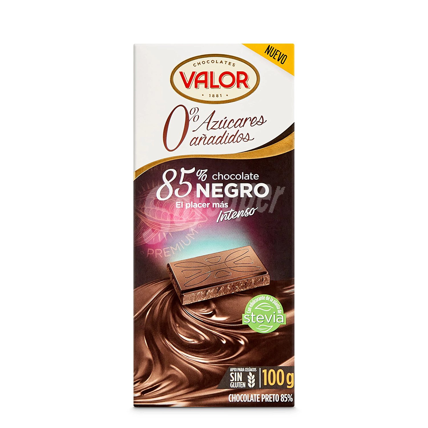 Chocolate negro 85%, sin azucares añadidos valor