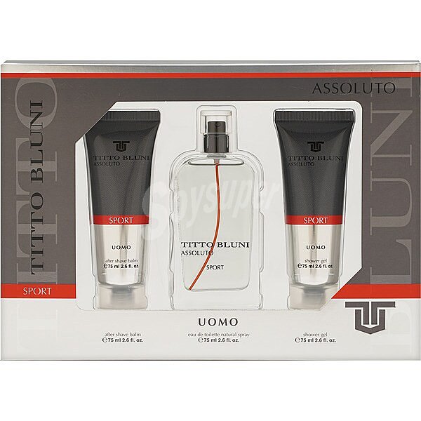 Estuche Titto Bluni Assoluto Sport: Colonia , After Shave 75 ml y Shower Gel 75 ml