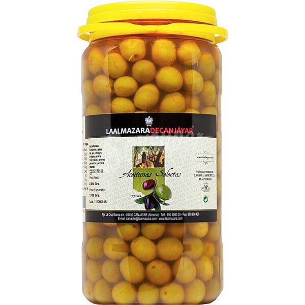 Aceitunas variedad manzanilla aliñadas al Mojo Picón