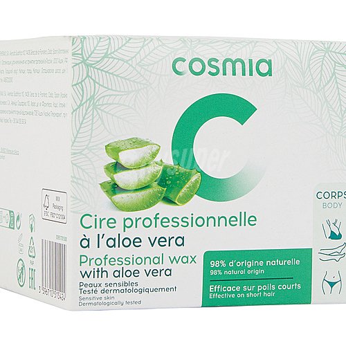 Cosmia Cera con aloe vera para pieles sensibles