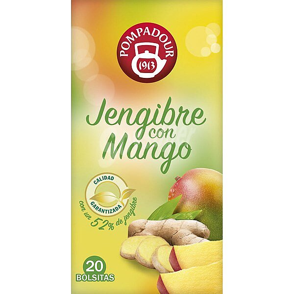 Infusión de jengibre con mango