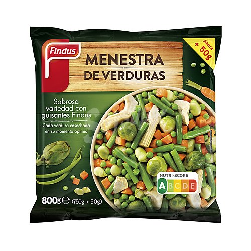 Findus Menestra de verduras ultracongeladas con guisantes findus