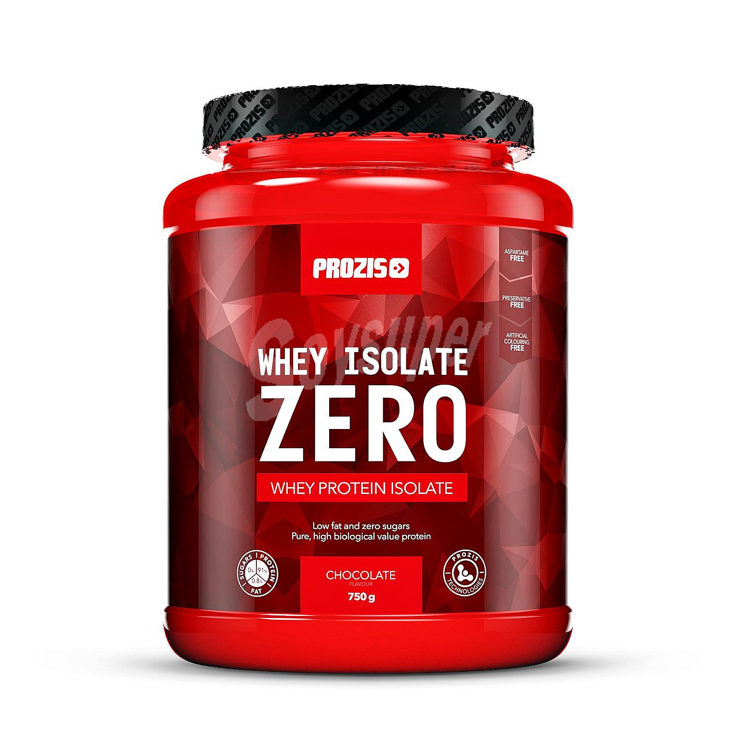 Complemento alimenticio sabor chocolate zero Whey Isolate Prozis