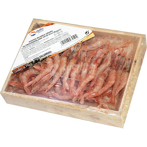 Gamba blanca cruda 50-60 piezas