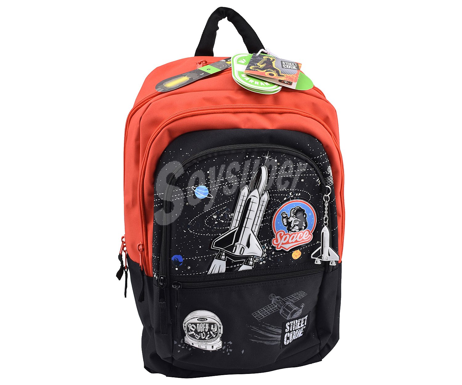 Mochila space sport color negro y rojo, medidas: 31x47x15 cm alcampo alcampo Space