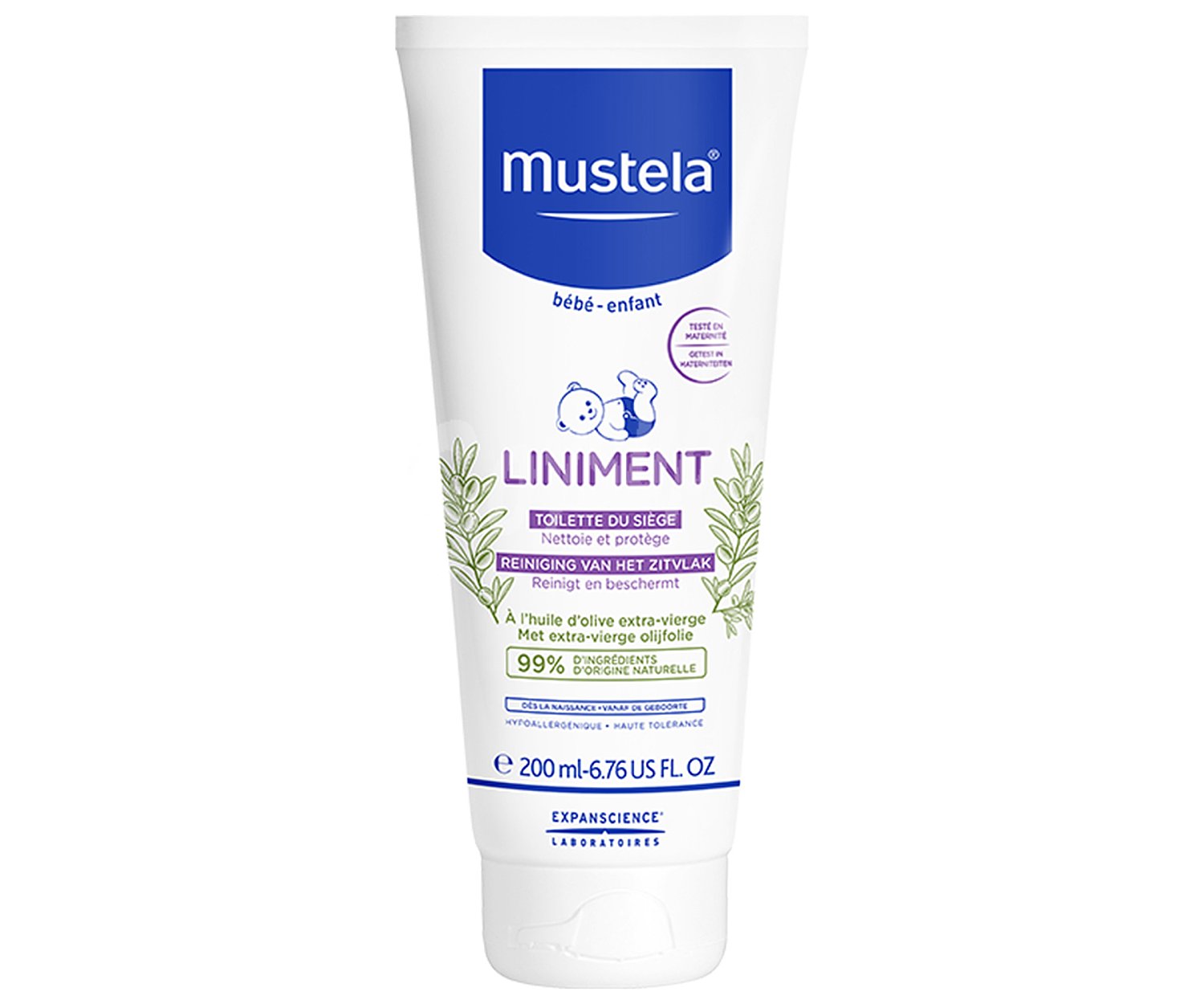 Mustela Linimento de uso diario para la limpieza de la zona del pañal mustela