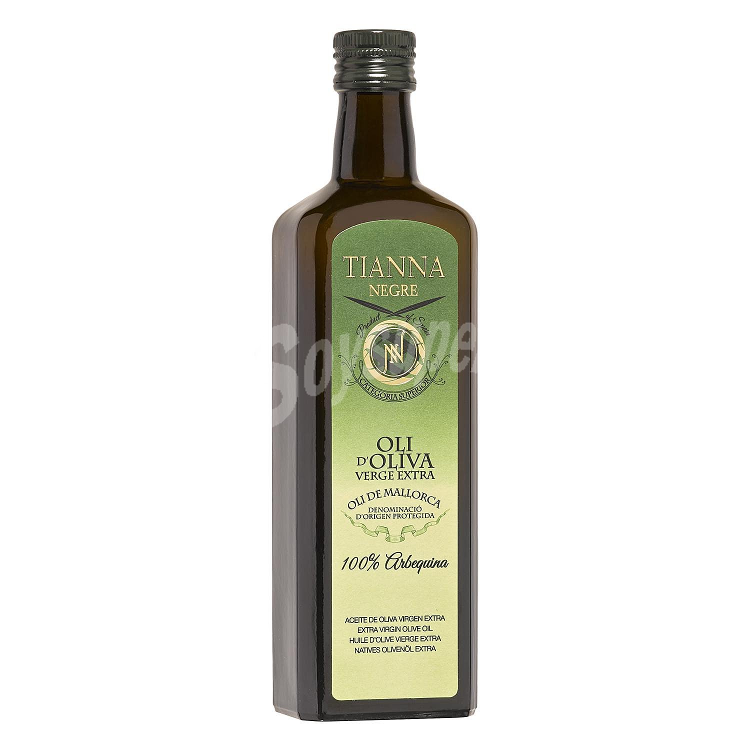 Aceite de oliva virgen extra Tianna Negre D.O Protegida