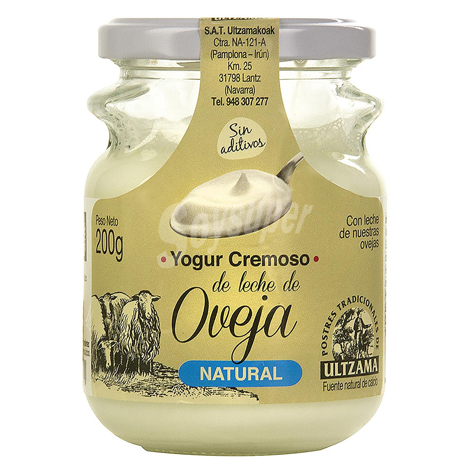 Yogur cremoso con leche de oveja natural Ultzama