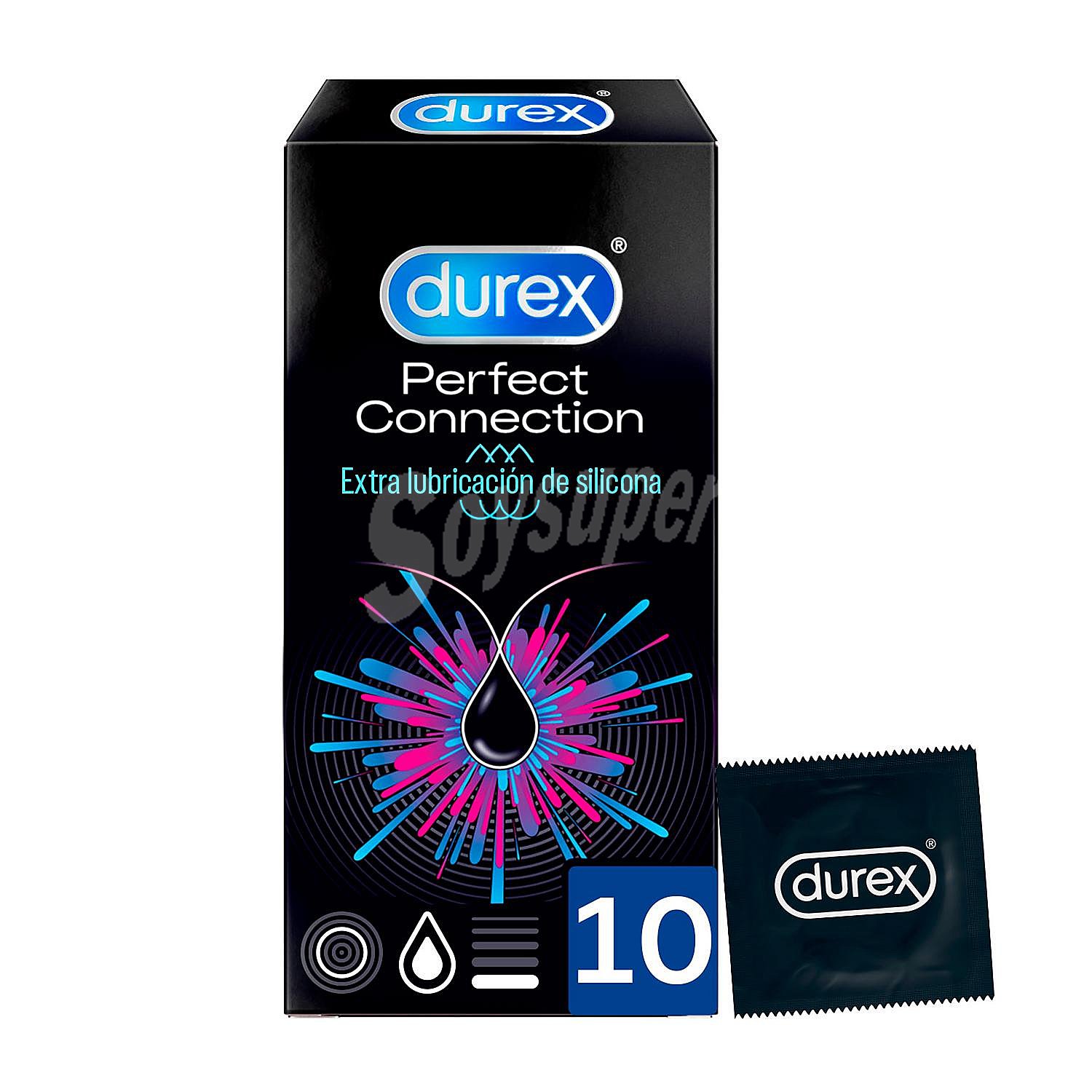 Preservativos extra lubricación de silicona Perfect Connection Durex