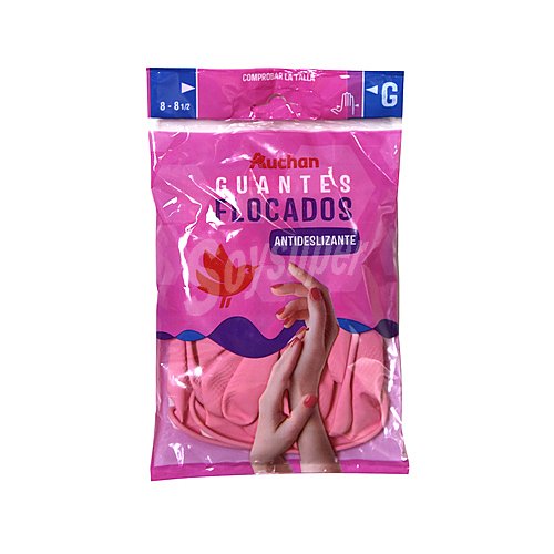 Producto alcampo Guantes de látex y algodón flocado talla grande 8-8 1/2 producto alcampo 1 par