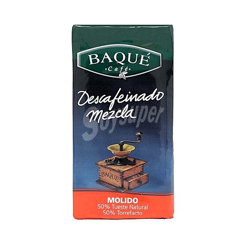 Baqué Café molido descafeinado mezcla baqué