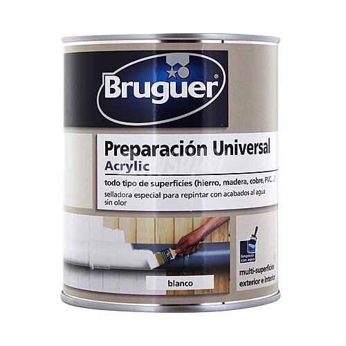 de imprimación selladora acrílica universal de color blanco bruguer