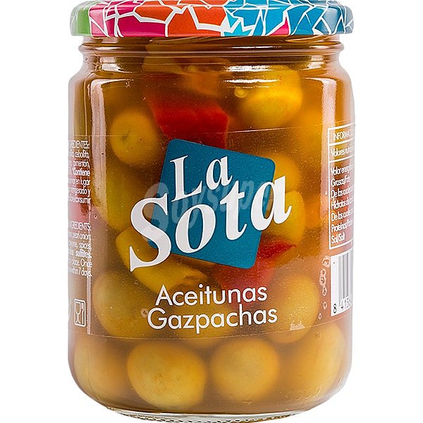 Aceitunas gazpacha aliñadas