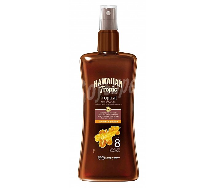 Hawaiian tropic Aceite solar bronceador, con factor protección 8 (bajo) hawaiian tropic