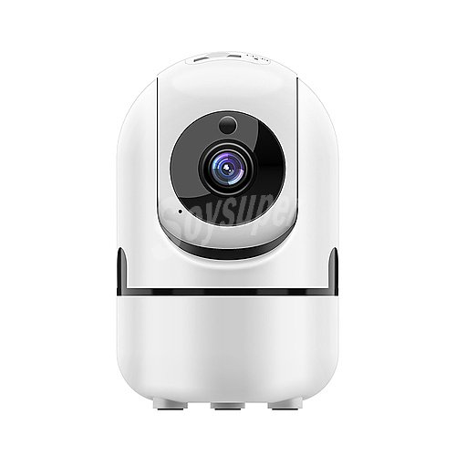 Cámara de seguridad wifi muvit iO, full HD 1080P, uso interior, rotativa 360º, visión automática, tarjeta SD, control con APP