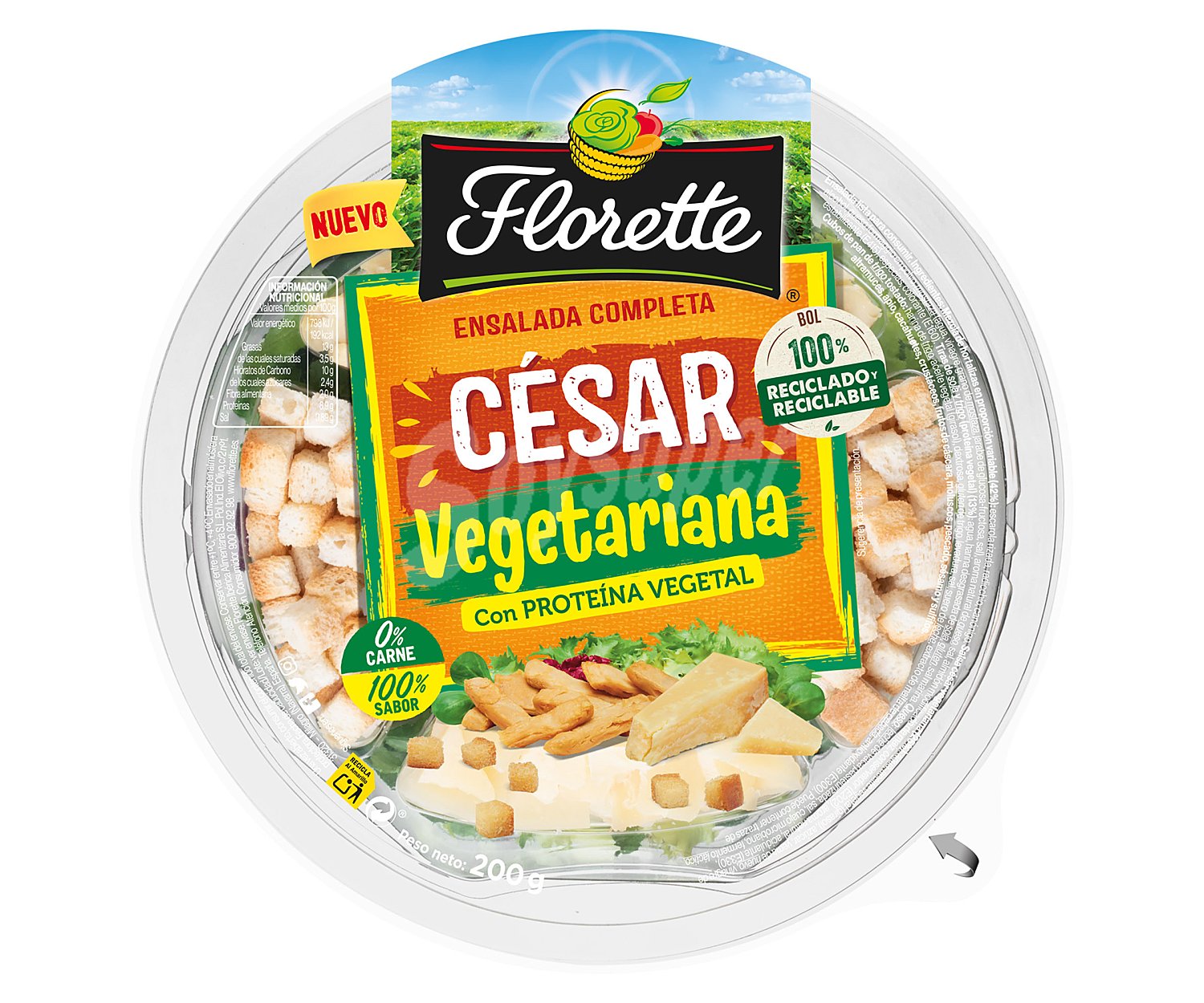 Ensalada completa César vegetariana