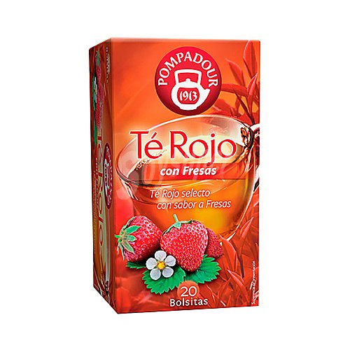 Pompadour Té rojo con sabor a fresas pompadour