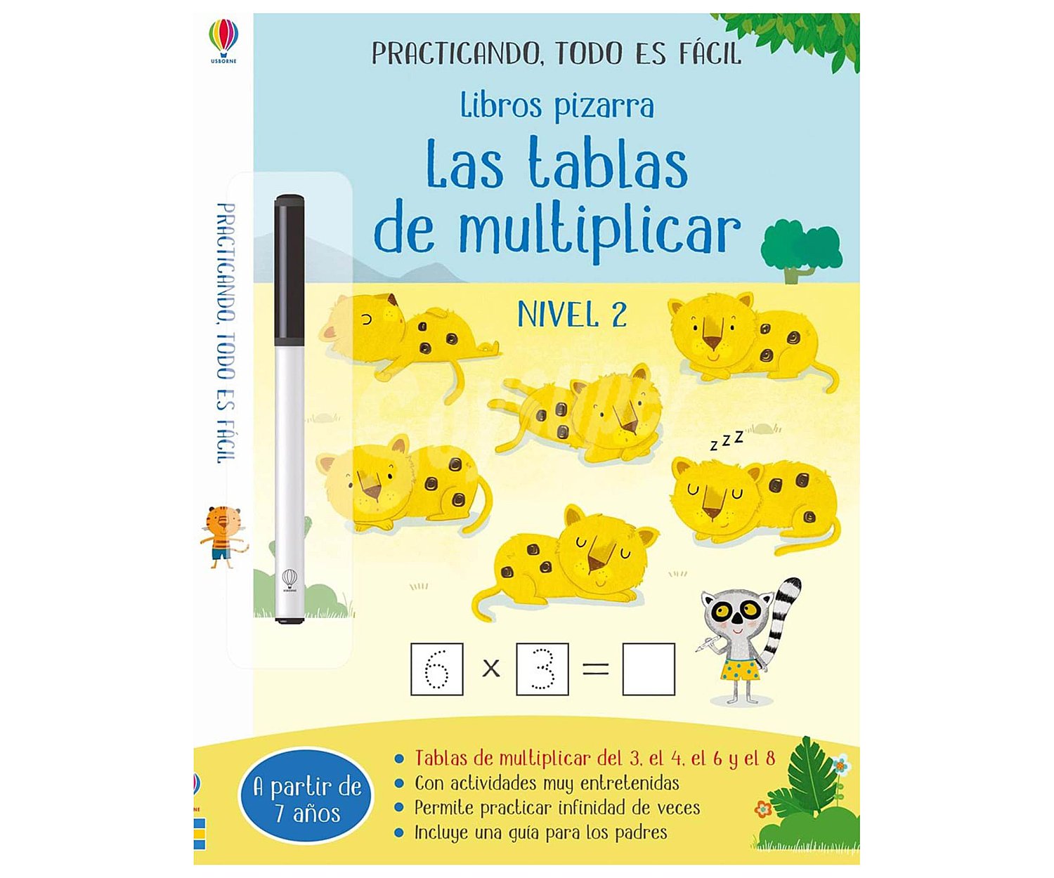 Las tablas de multiplicas, nivel 2, holly bathie. Género: actividades. Editorial Usborne.