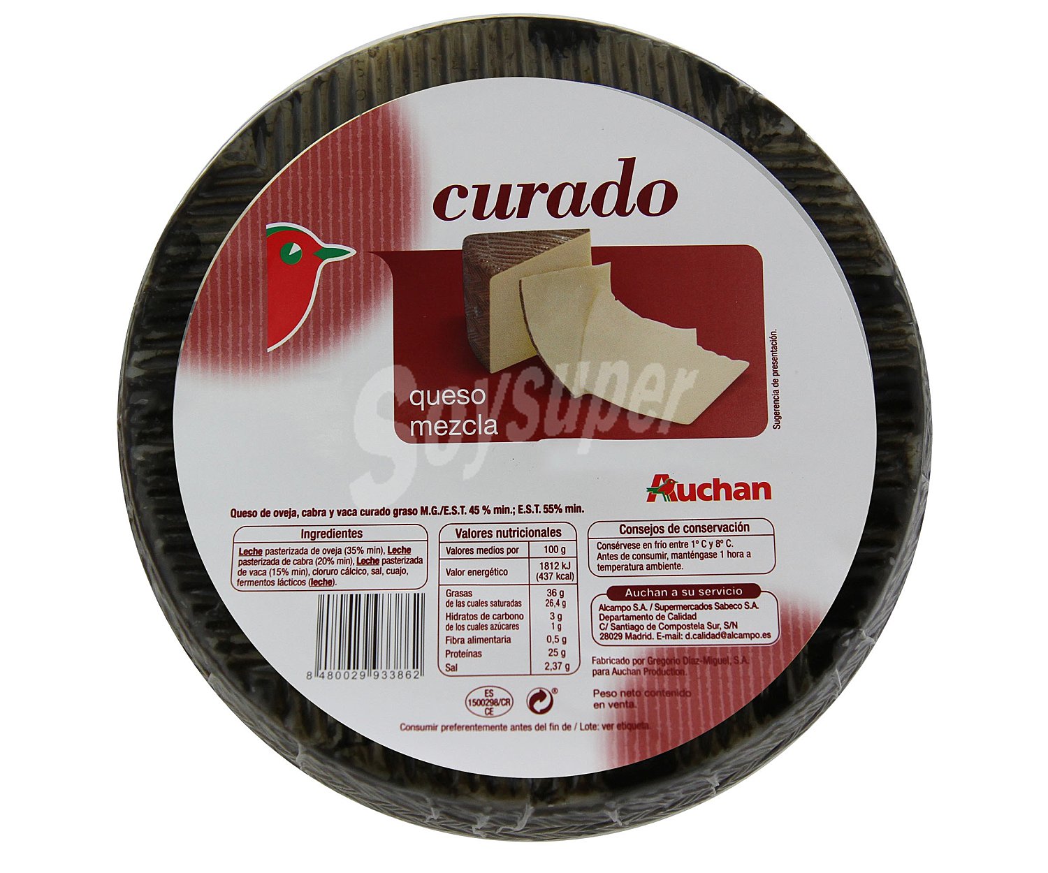 Queso mezcla curado