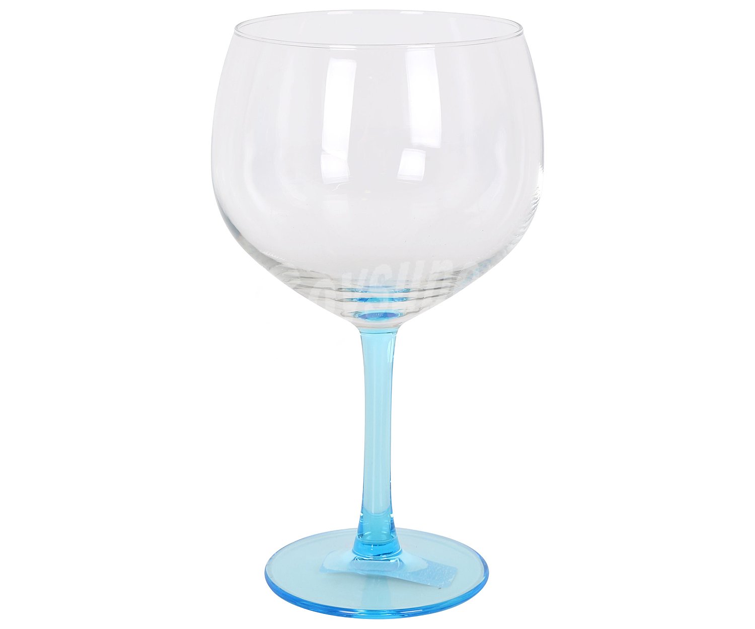 Copa especial para gin tonic con pie color azul, 0,65 litros.