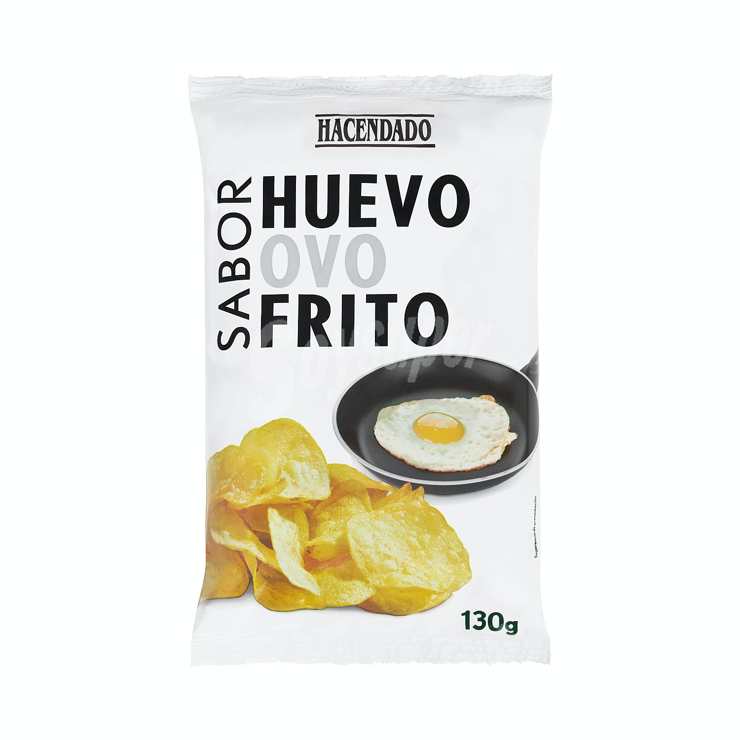 Patatas fritas lisas sabor huevo frito 