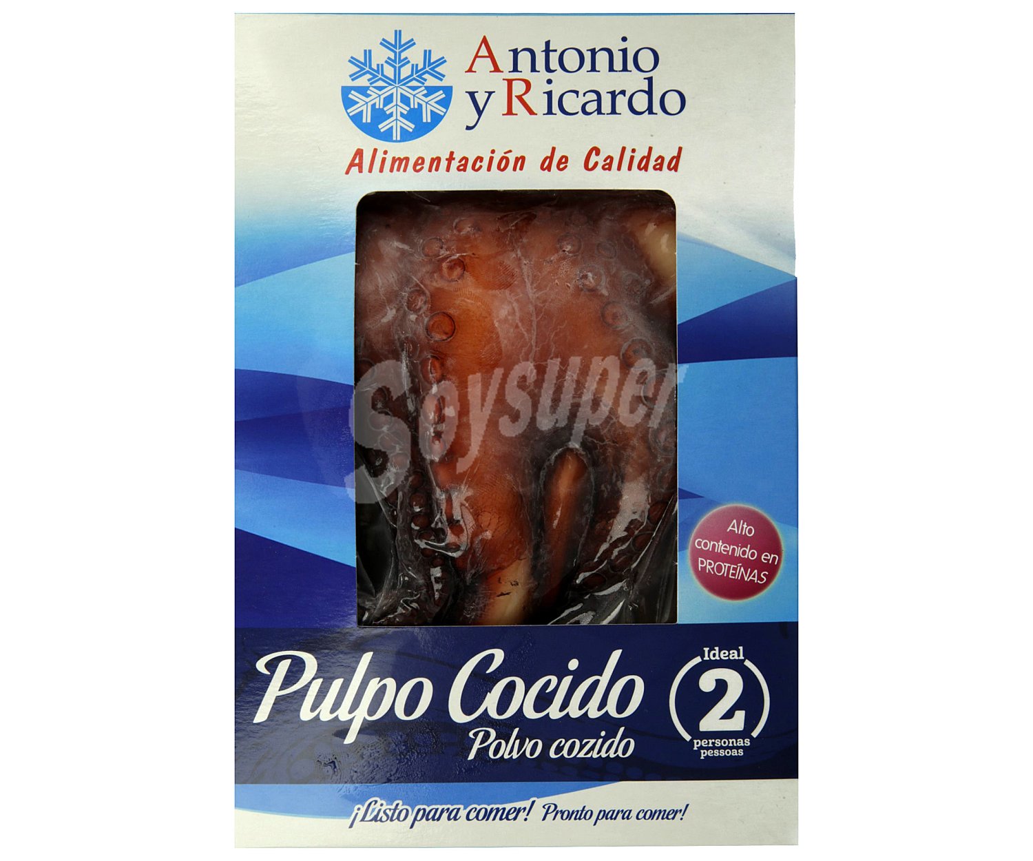 Medio pulpo cocido y ultracongelado