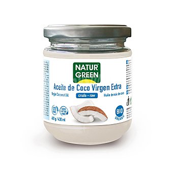 Bio aceite de coco crudo virgen ecológico sin gluten y sin lactosa