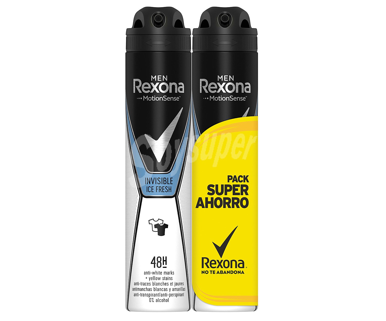 Desodorante en spray para hombre, sin alcohol y con protección anti manchas Invisible ice