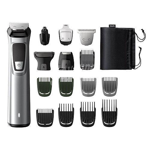 Set de arreglo personal 16 en 1 philips MG7736/15, uso sin cable, 9 peines guía, 5 cabezales