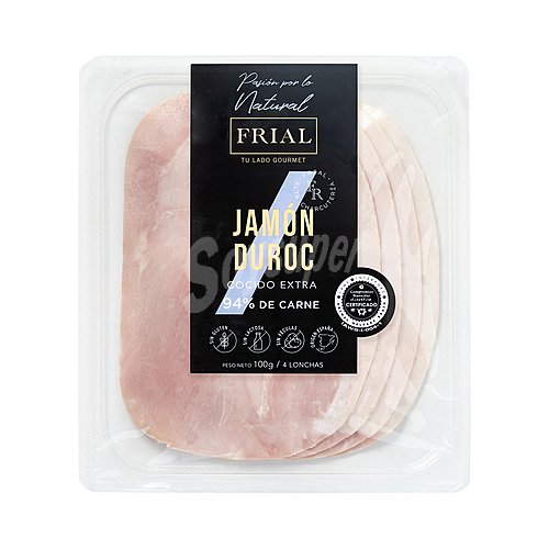 Frial Jamón cocido Duroc de categoria extra, cortado en lonchas finas frial