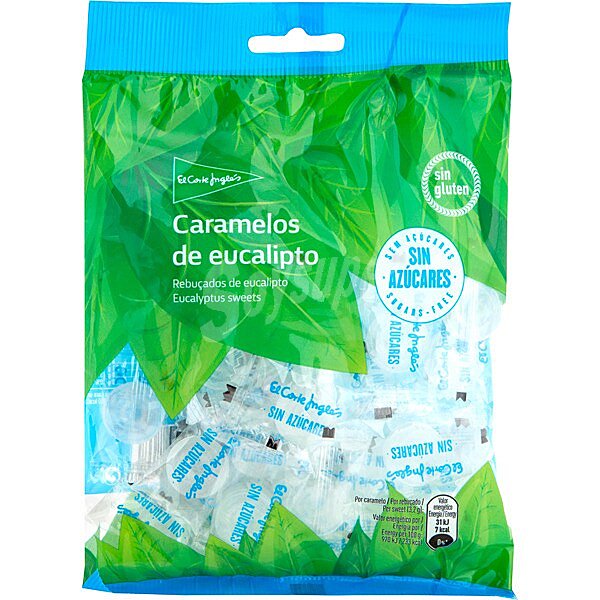 Caramelo de eucalipto sin azúcar y sin gluten bolsa 125 g