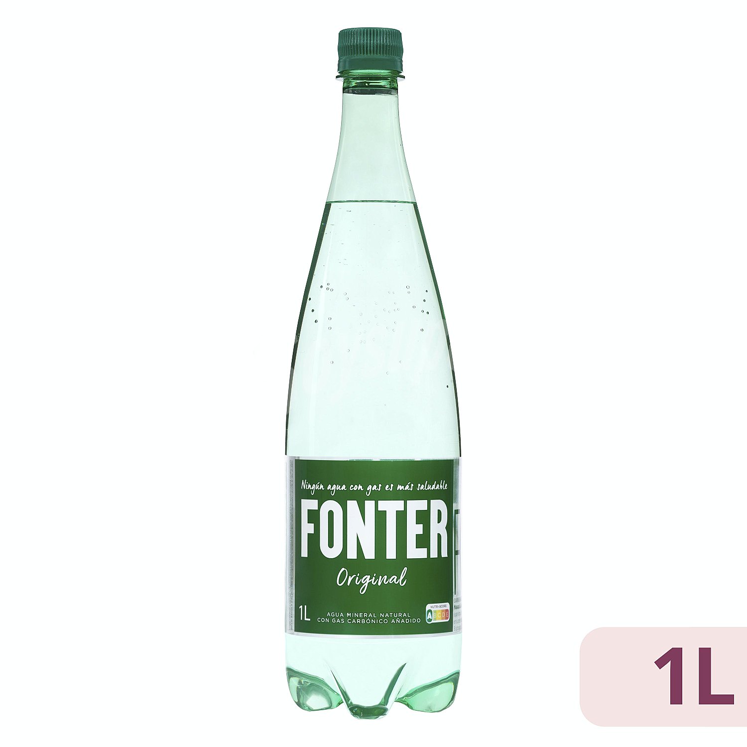 Agua mineral con gas fonter