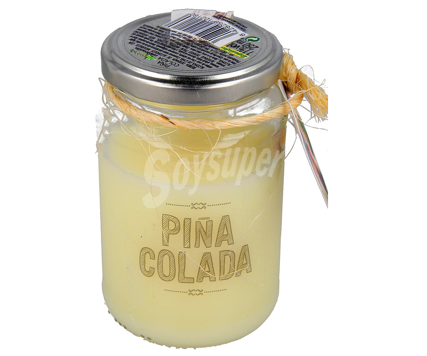 Piña colada servido en un simpático tarro