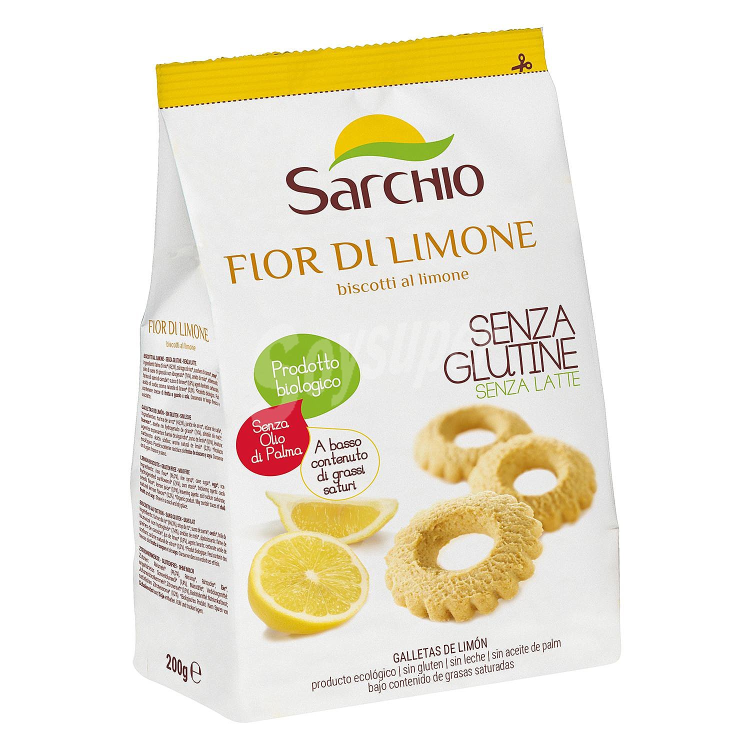 Galletas de limón ecológicas Sarchio sin gluten