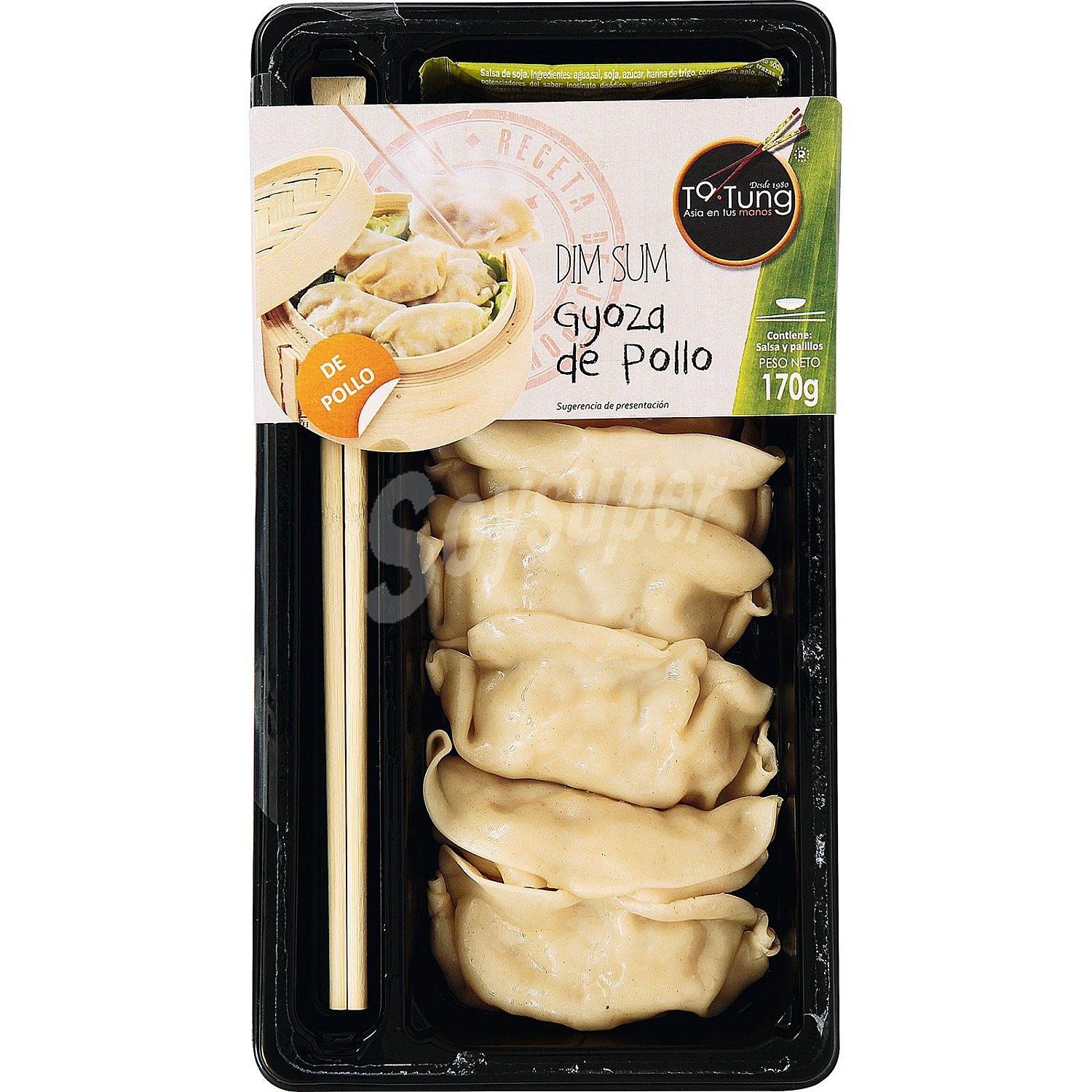 Gyoza de pollo al vapor ta-tung