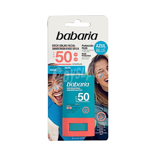 Babaria Protector solar facial en stick, con FPS 50 (muy alto) babaria